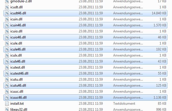 ICU Dateien kopieren